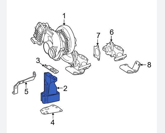 MERCEDES BENZ TURBO CHARGER PEDESTAL MOUNT / BRACE - 6420960100