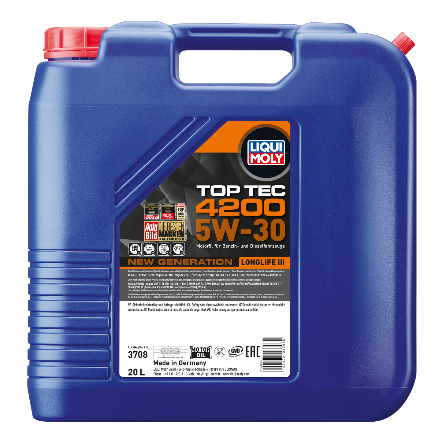 LIQUI MOLY TOP TEC 4200 5W-30 NEW GENERATION ENGINE OIL