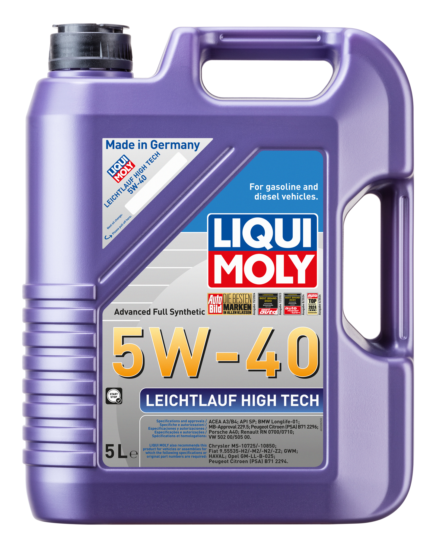 LIQUI MOLY LEICHTLAUF HIGH TEC 5W-40 ENGINE OIL