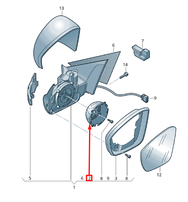 VOLKSWAGEN SIDE MIRROR ADJUSTMENT MOTOR - 1K0959577